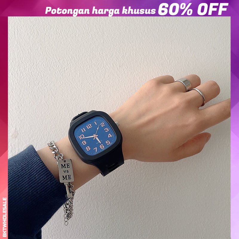 Jam Tangan Pria Ladies Watch New Korean Square Fashion High-value Digital Watches