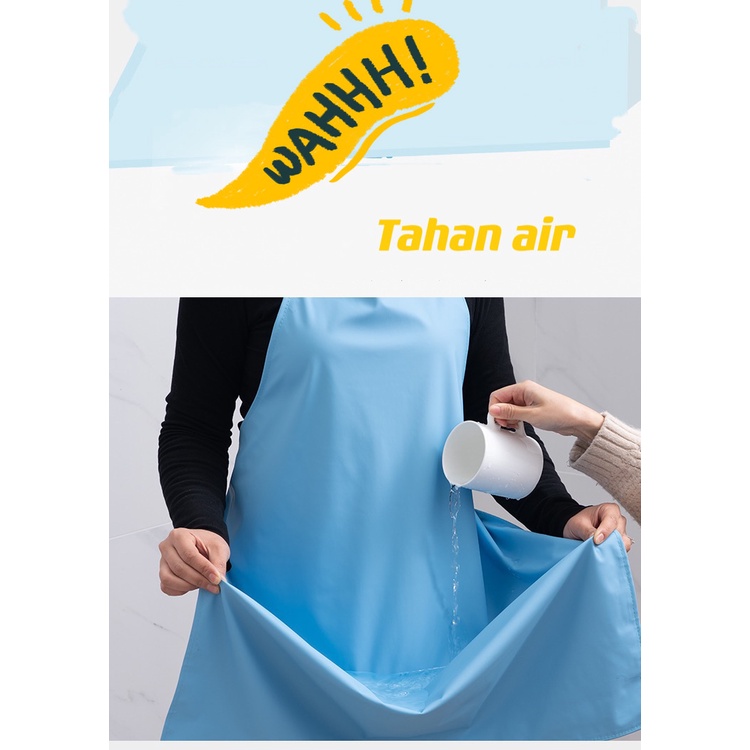 Apron Celemek Masak Polos Tebal dan Anti Air