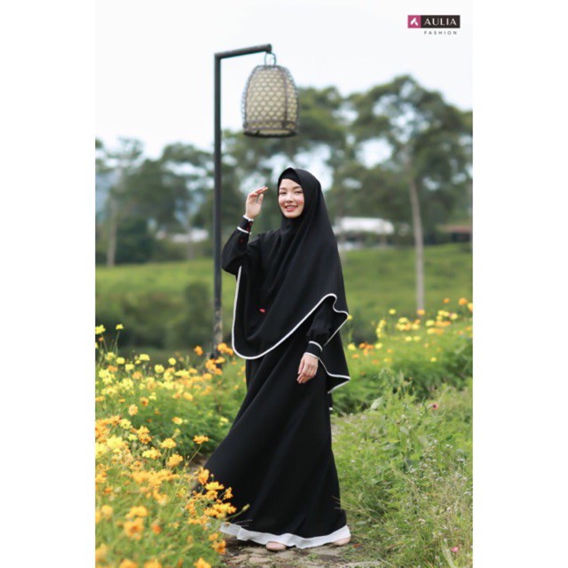 AULIA Set Gamis Azeeza Black