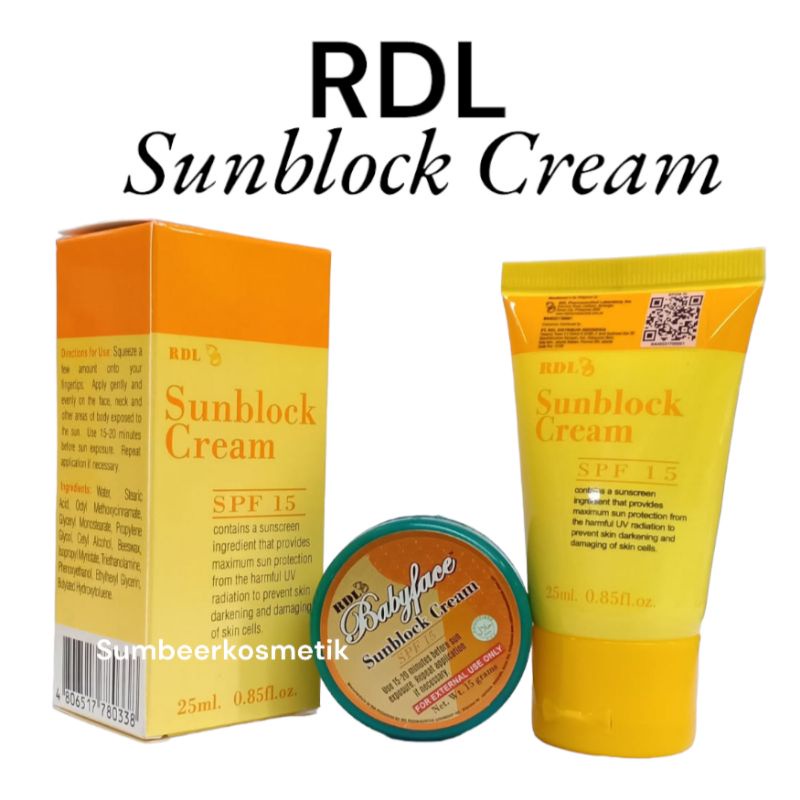 Sunblock RDL - Sunblock Cream Rdl Net 15.grm - 25.grm Ori Philipines