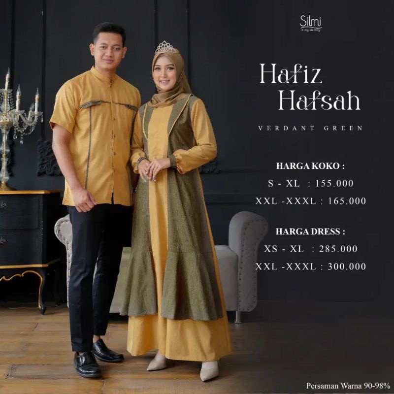 GAMIS KONDANGAN COUPLE HAFIZ HAFSAH ORIGINAL SILMI FASHION DRESS BAJU BUSANA MUSLIM WANITA DEWASA BU