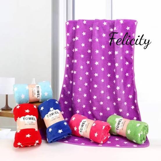 H15 Handuk Mandi Dewasa Motif Bintang Zig Zag Salur Kotak 70x140cm