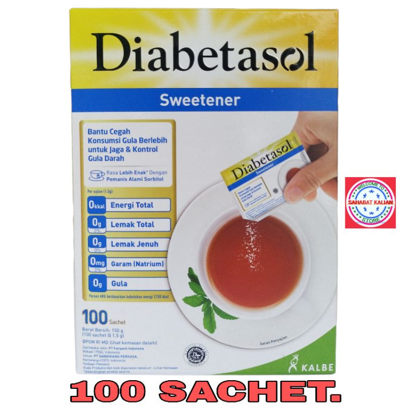 Diabetasol Sweetener  50 Sachet dan100 Sachet