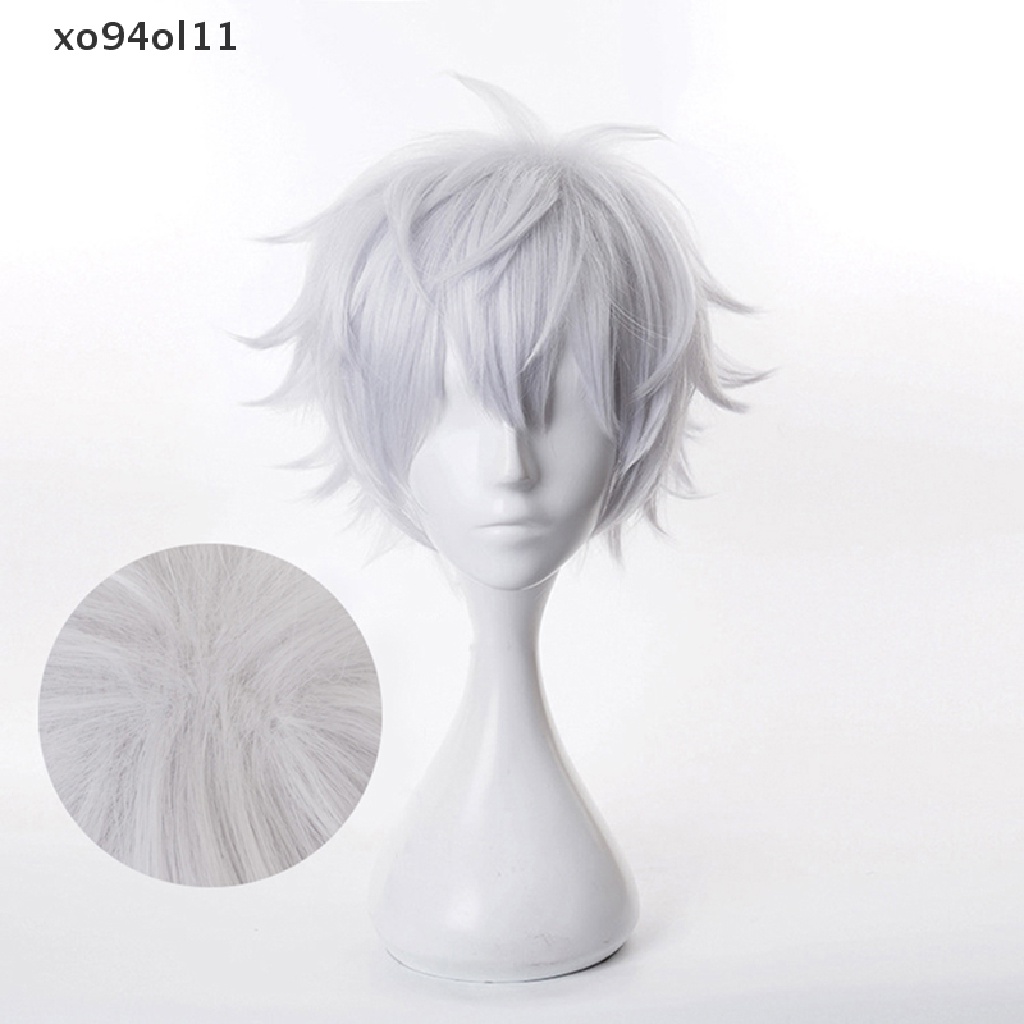 Xo Anime Jujutsu Kaisen Gojo Satoru Cosplay Wig Rambut Palsu Pendek Untuk Hadiah Pesta OL