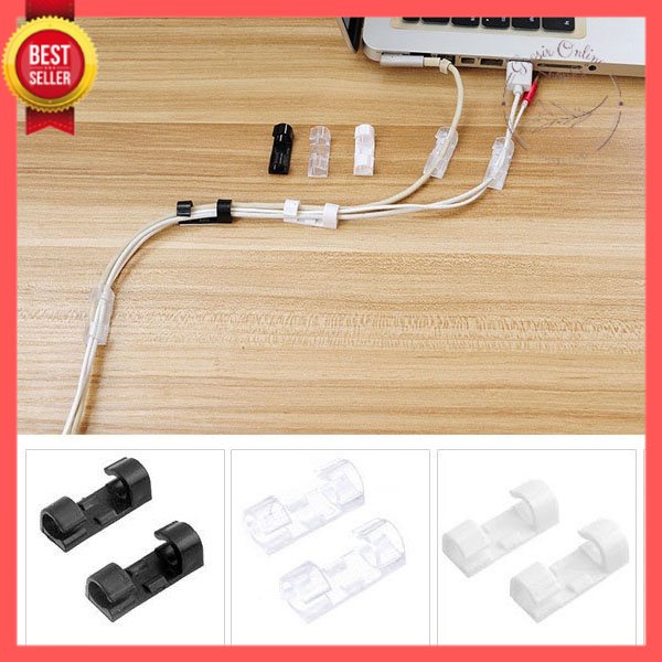 GOS -I215- Klip Kabel Tempel - Klip Kabel Organizer - Penjepit Kabel Tempel Dinding - Cable Clip