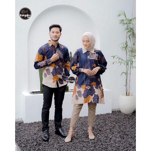 Atasan Tunik Batik Wanita Couple Kemeja Batik Pria Best Seller Kain Katun