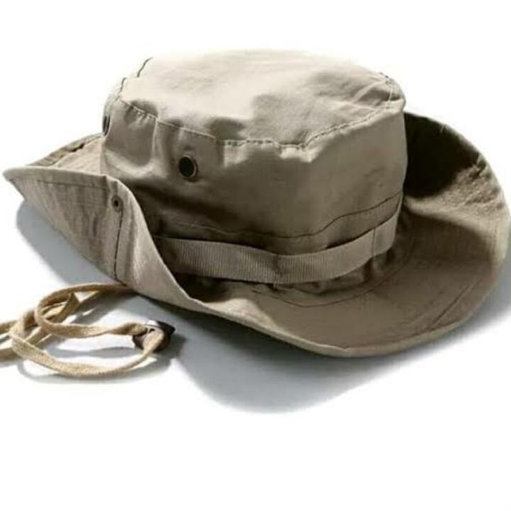 ⌆ TOPI RIMBA / TOPI MENDAKI / TOPI HUTAN/ TOPI ADVENTURE / TOPI OUTDOOR PRIA WANITA CREAM/HITAM/HIJA