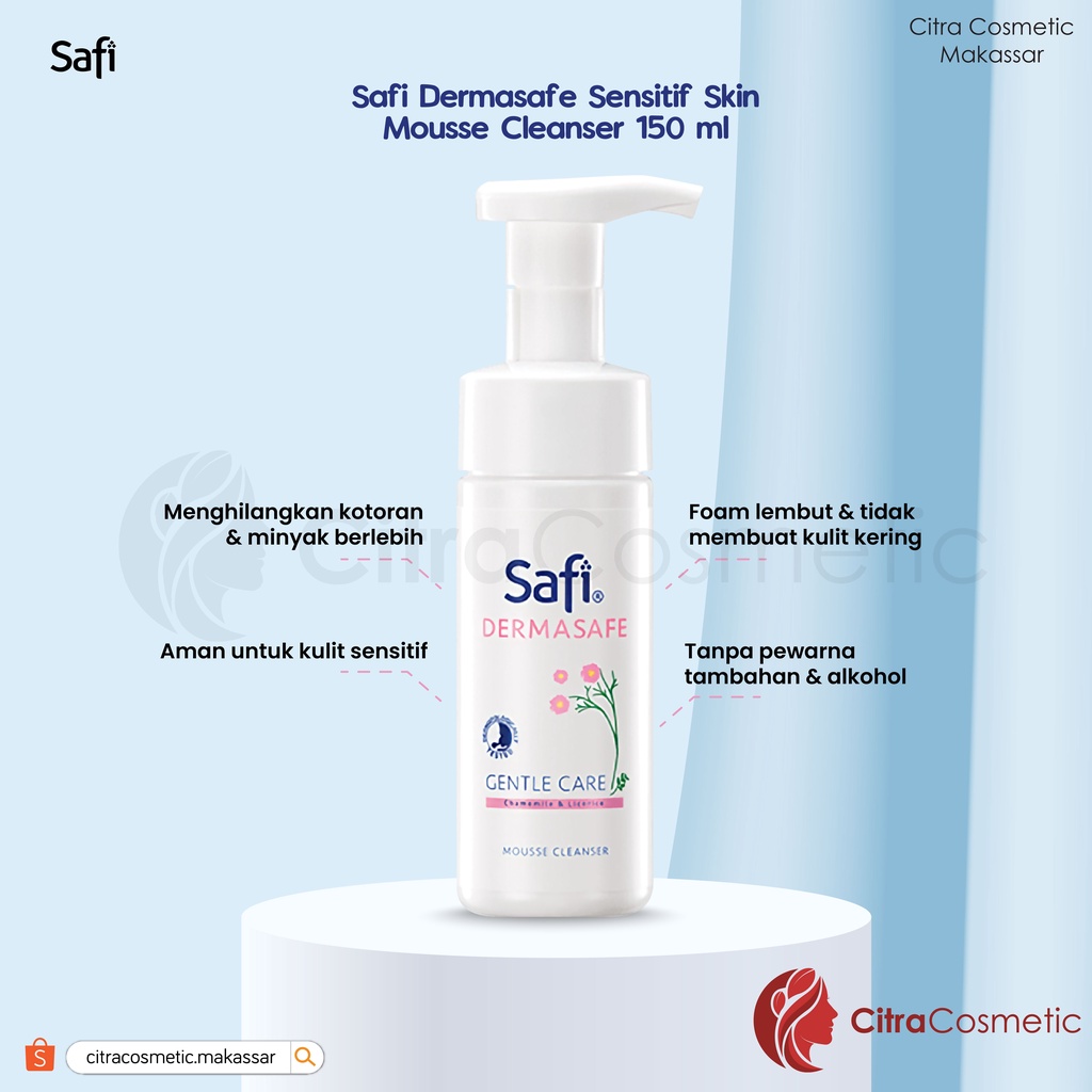 Safi Dermasafe Series | Mild &amp; Gentle Gel Cleanser | Gentle Care Mousse Cleanser | Hydrate &amp; Refresh Booster Mist | Rehydrate &amp; Recover Night Moisturiser