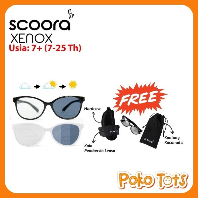 Scoora Xenox Sunglasses 7+Years Kacamata Dewasa Anti Radiasi &amp; Photocromic Kacamata Anti Sinar UV
