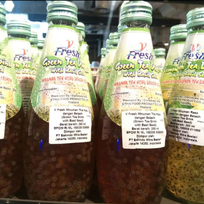 

Nang fah green tea with basil seed 290ml