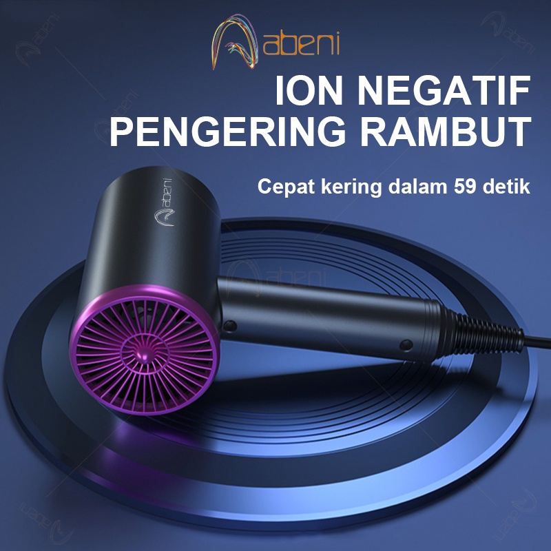 Abeni hair dryer ion negatif high-end pengering rambut mini tiga kecepatan udara panas dan dingin hair dryer low watt hot