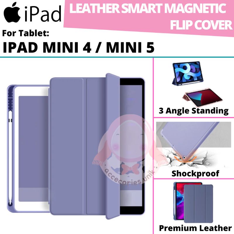 Premium Smart Case Ipad Mini 4 5 With Slot Pen Auto Lock