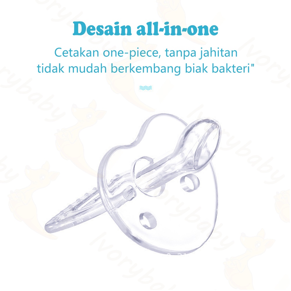 Ivorybaby Dot bayi bulat/datar silikon Empeng bayi Kompeng bayi BPA free Baby pacifier