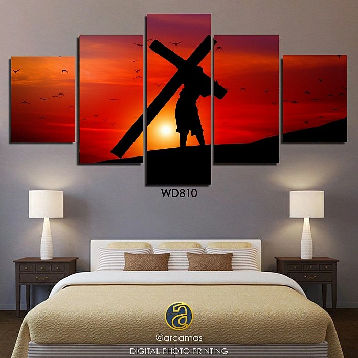 

Nemodorry Hiasan Dinding Rohani Kristen Katolik Poster Pajangan Salib Yesus Mp#2