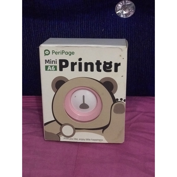 SECOND PeriPage A6 Mini Portable Bluetooth Photo Printer Pocket Thermal Printing USB Connection