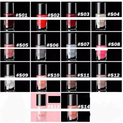 KMN S01-S41 Kutek Halal Bisa Untuk Sholat Bisa Kupas Cat Kuku Peel Off Halal Muslimah kuteks Gliter Pedicure Manicure Nail Polish 8ml