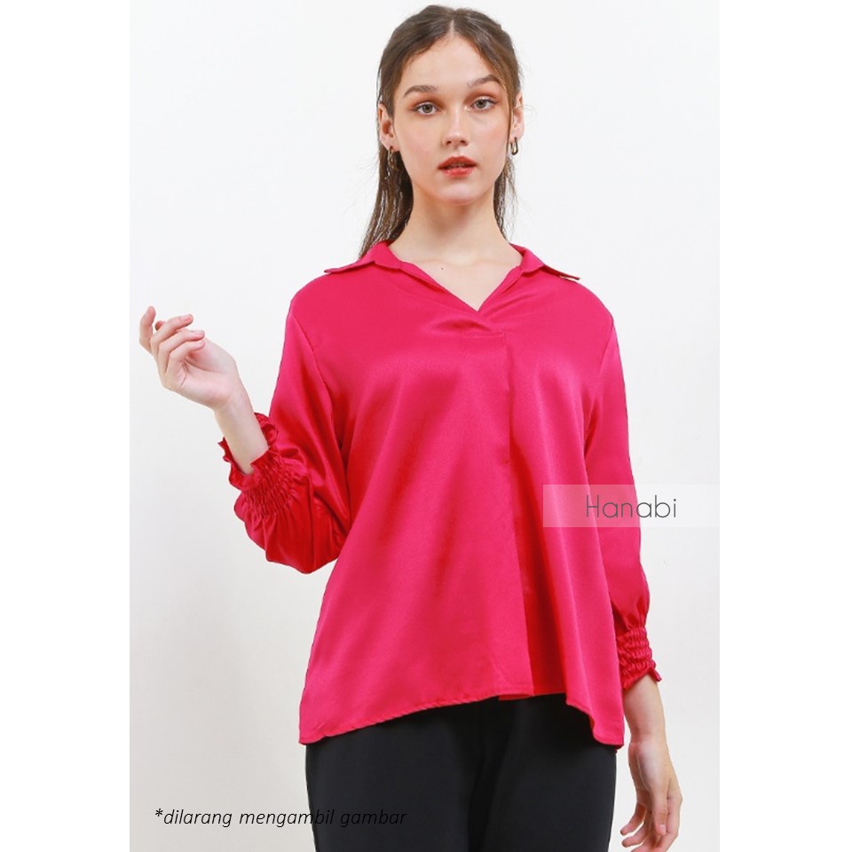 Hanabi Kemeja Wanita Sora Fuchsia Magenta