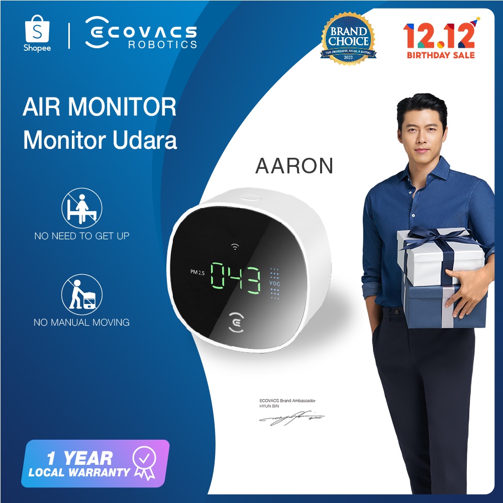 Jual Ecovacs AARON Air Quality Monitor Deteksi Pengukur Kualitas Udara ...