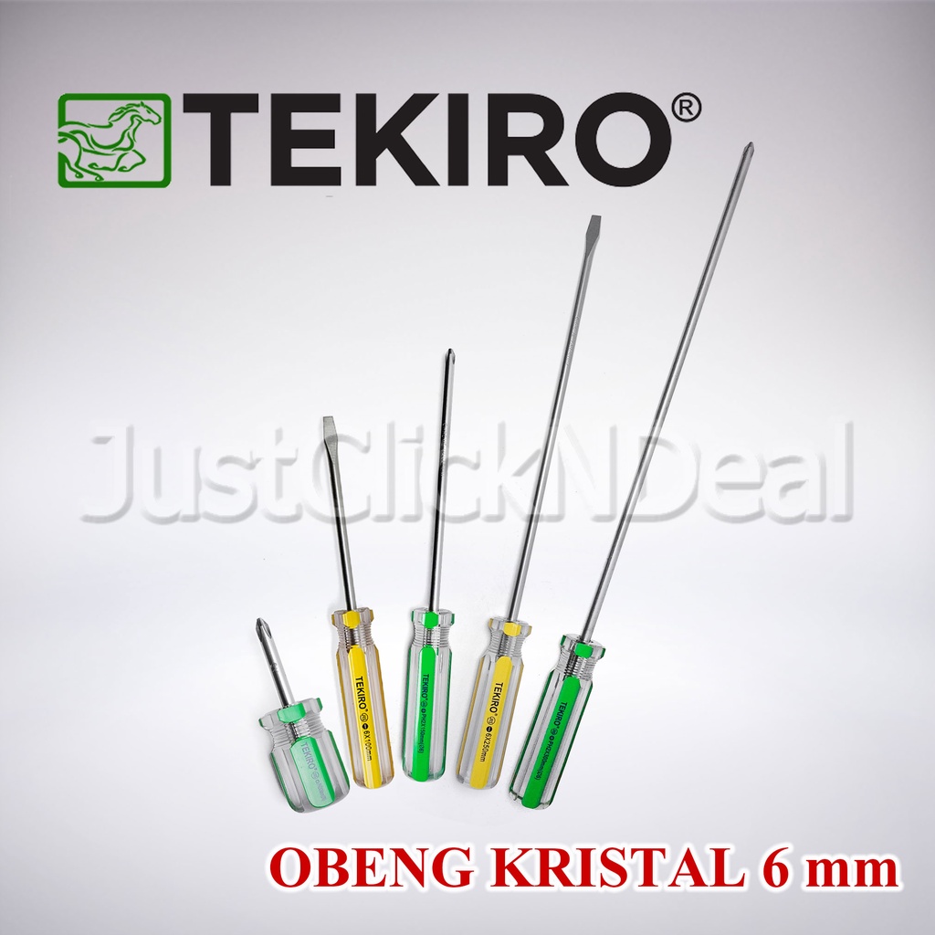 Tekiro Obeng Kristal Plus Minus 6 mm Original