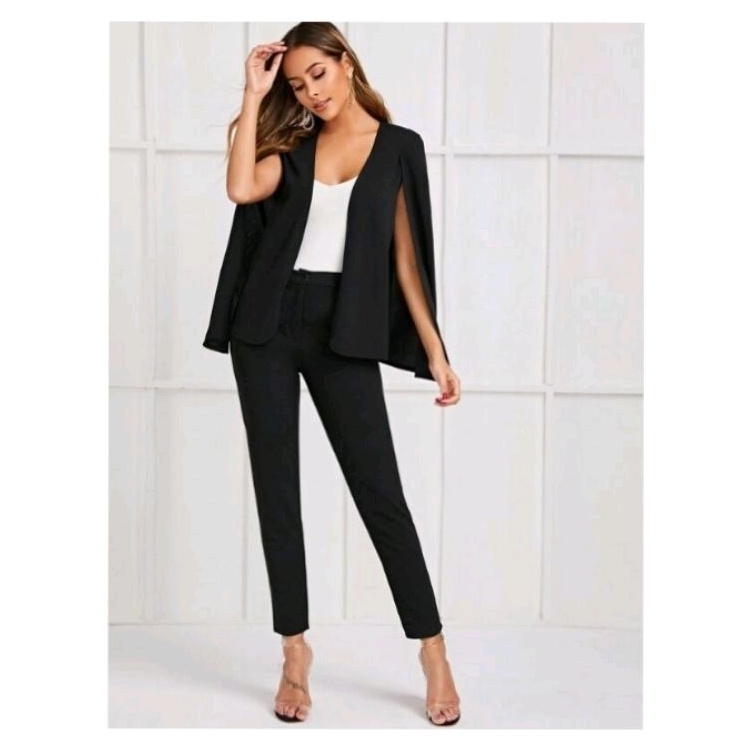 Setelan Wanita Blazer Scuba | Setelan Celana Panjang Wanita 2in1 | Clarita Scuba Set