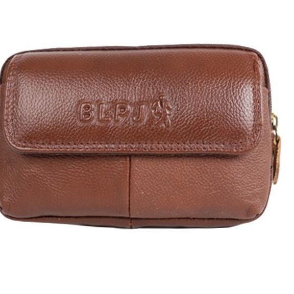 KODE-AW14 Sarung hp pinggang kulit asli import dompet 5 5,5 6 6,5 inch model rebah tidur (S-BJH) VEE