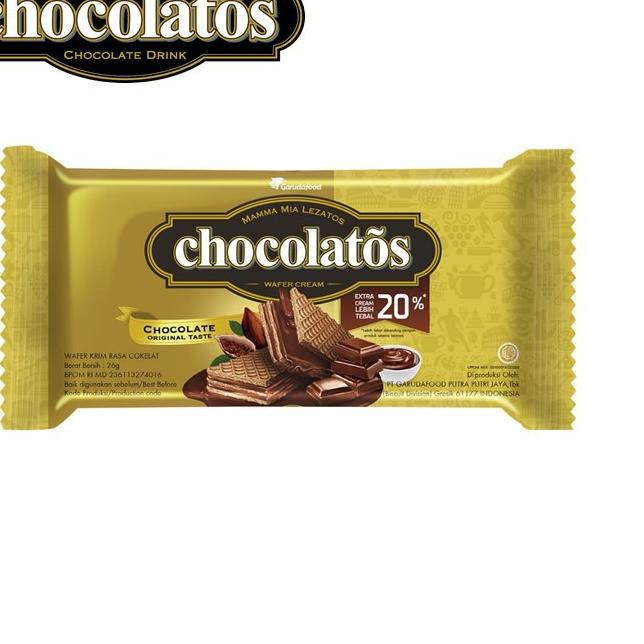 

ㅫ Chocolatos Wafer Cream Original 10 x 19 gr ご