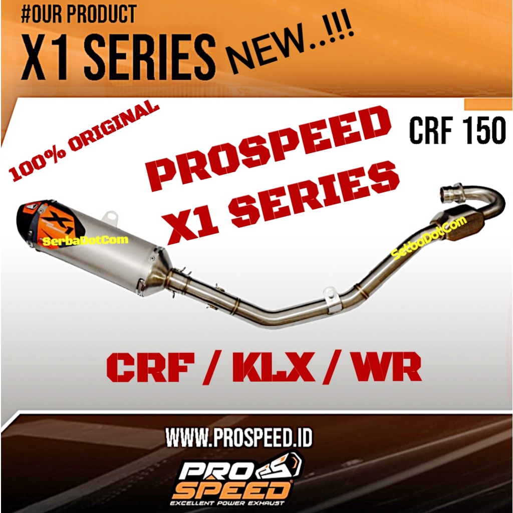 KNALPOT PROSPEED X1 SERIES KLX 150 CRF 150 WR 155 KLX150 CRF150 WR155 STAINLESS PRO SPEED ORIGINAL n