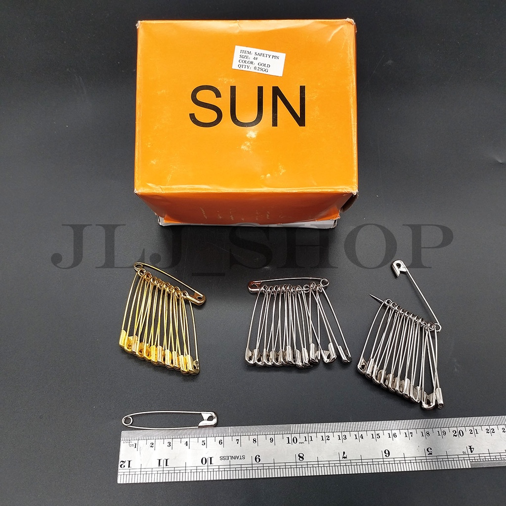 Peniti sun per renceng / peniti baju pakaian merk &quot;SUN&quot; jumbo
