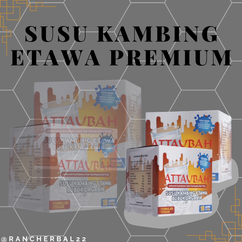 

Susu Kambing Etawa PREMIUM Beribu Khasiat ATTAUBAH Susu Bubuk Sehat Bergizi