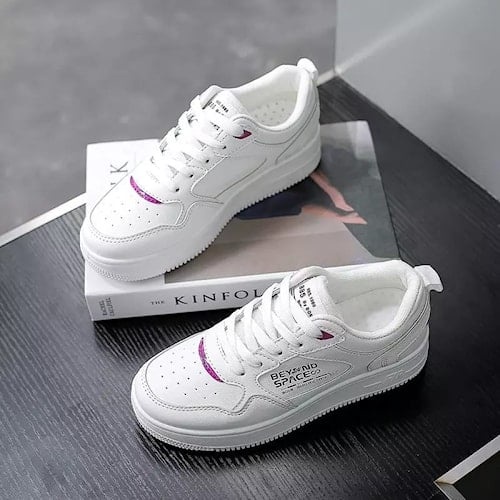 Sepatu Sneakers Wanita Korea Putih Import Kasual Terbaru Kekinian BEYOND - Sepatu Sneakers Wanita Hi