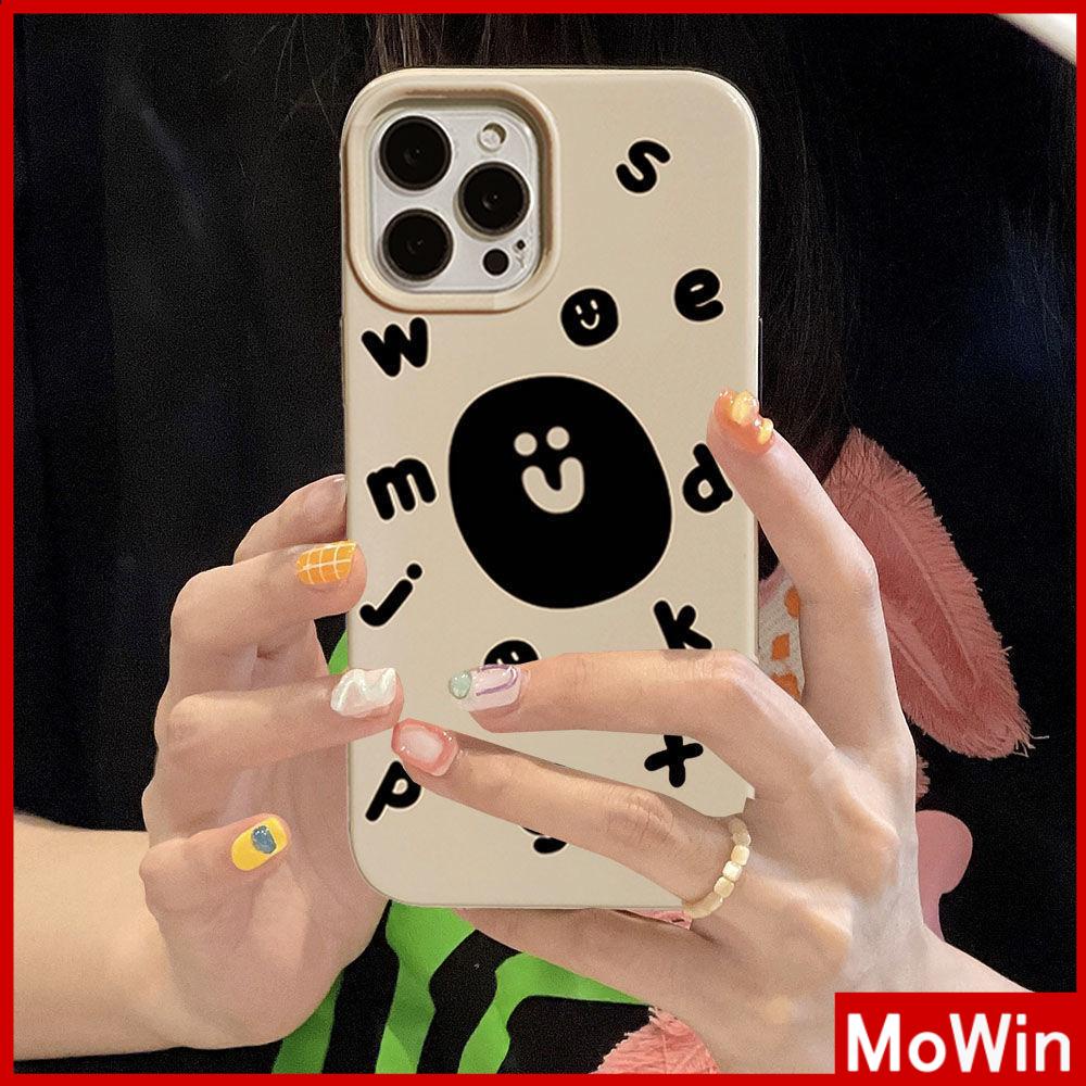 For iPhone 14 Pro Max iPhone Case Khaki Gray TPU Soft Shell Shockproof Protection Camera Smile Cute Style Compatible For iPhone 13 Pro max 12 Pro Max 11 Pro Max xr xs Max 7Plus 7 8