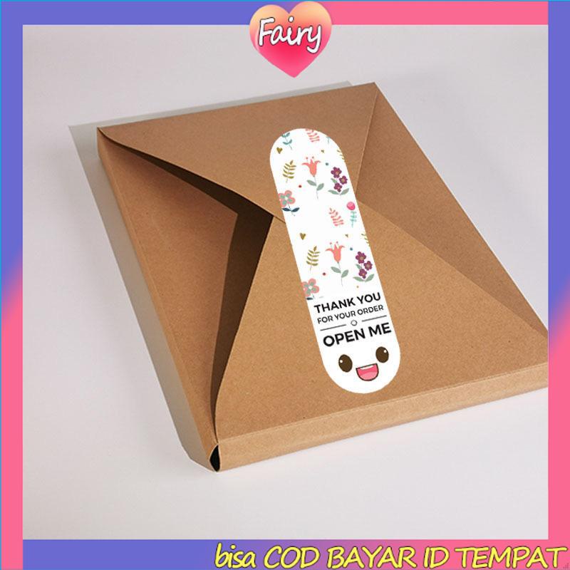 

100PCS / Paket Stiker Kemasan Ekspresi Lucu Sticker Persegi Panjang Stickers Penyegelan Kotak Hadiah F