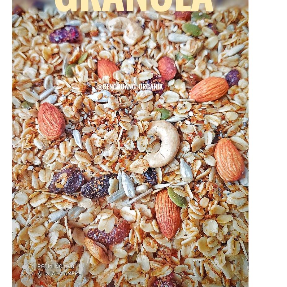 

READY ✅SUPER GRANOLA 500gr - Rolled Oat, Almond, Cranberry, Cashew, Pumpkin seed, Golden Flaxseed|RA8