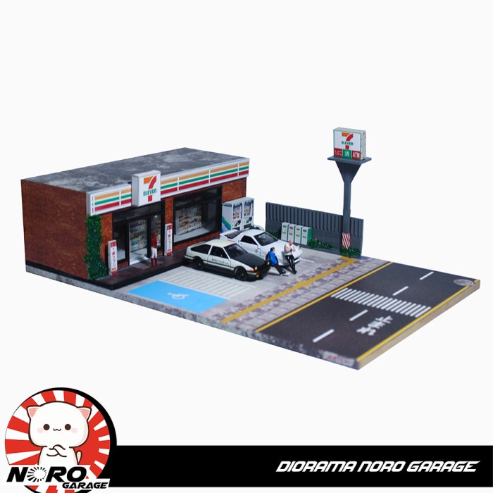 Diorama Japanese Mini Market 7-Eleven. Led Versi. Skala 1:64
