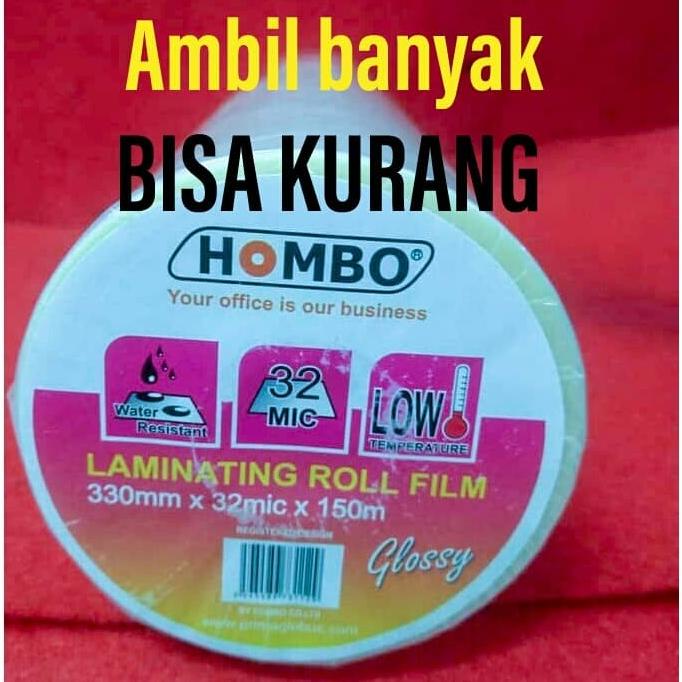 

Hombo Plastik Laminating Roll Glossy 330mm x 32mic x 150m