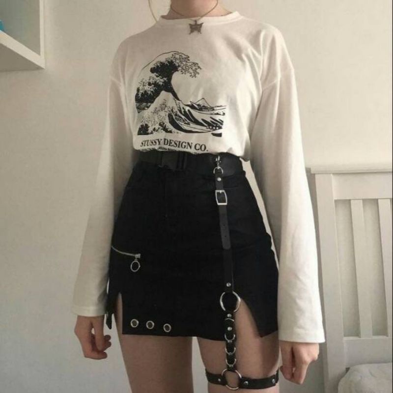 Mini skirt punk belt