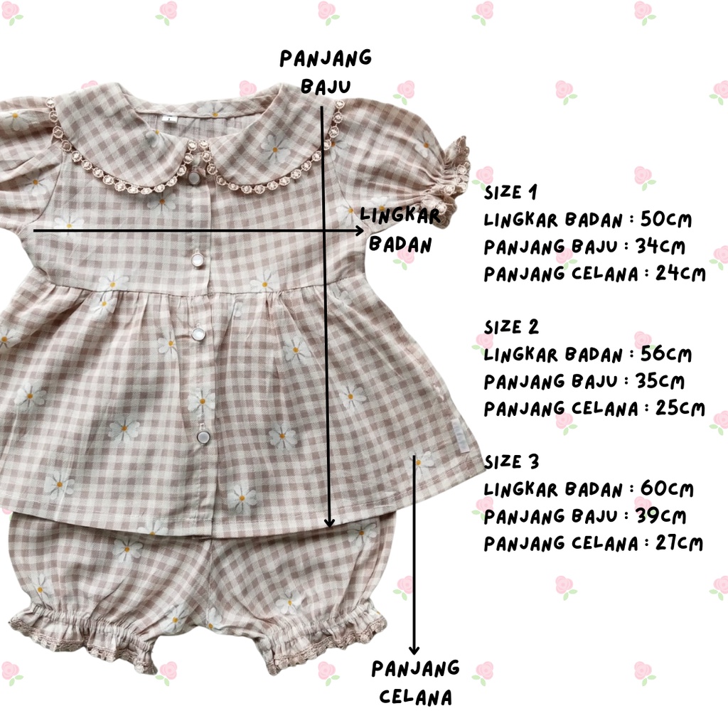 setelan anak perempuan 1 2 3 tahun baju anak perempuan balita ELLORIE set setelan one set anak perempuan cewek baju bayi perempuan cewek