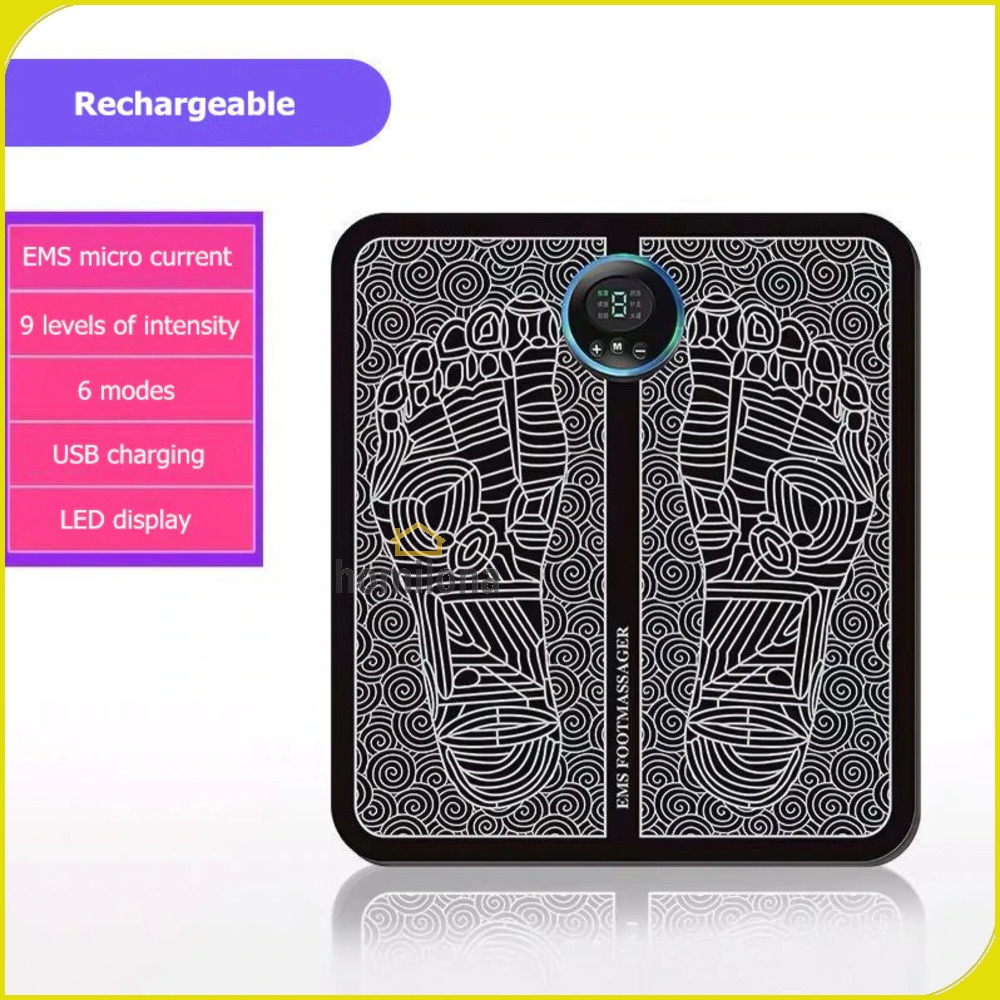 TaffOmicron Pemijat Kaki Elektrik USB Pulse EMS Muscle Massager EMS15 Black