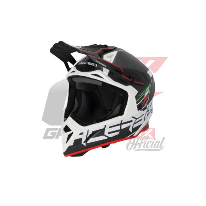 HELM ACERBIS IMPACT STEEL CARBON - BLACK RED