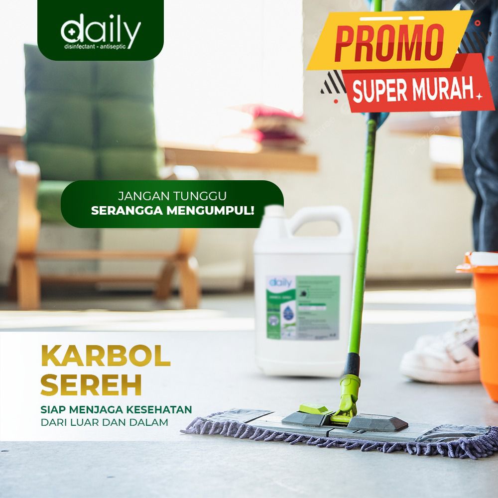 Karbol Daily 5 Liter Konsentrat Antibacterial Anti Serangga Karbol Premium