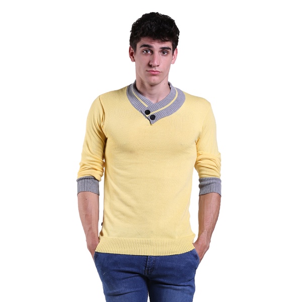 Sweater Pria Casual Rajut Abu – SWE 714