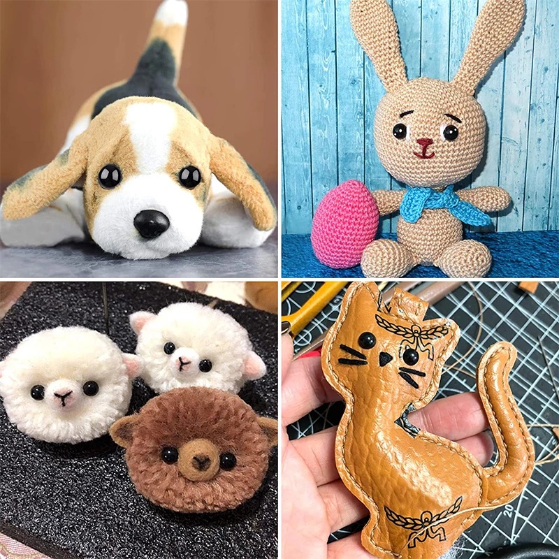 100 Pcs DIY Mainan Membuat Alat Lucu Boneka Mata Aksesoris Mainan Anak Perbaikan Bagian Hitam Plastik Craft Gadget