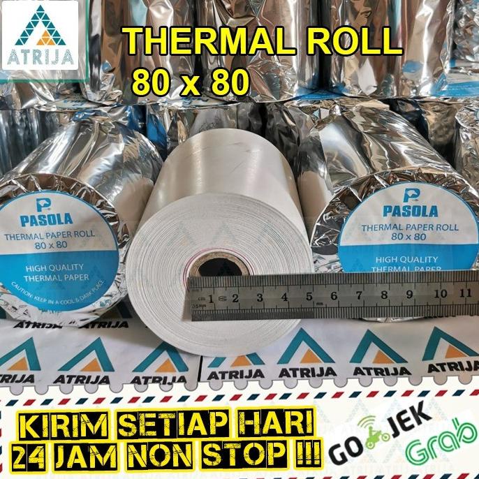

KERTAS THERMAL STRUK KASIR 80 X 80 PASOLA . THERMAL PAPER ROLL 80X80