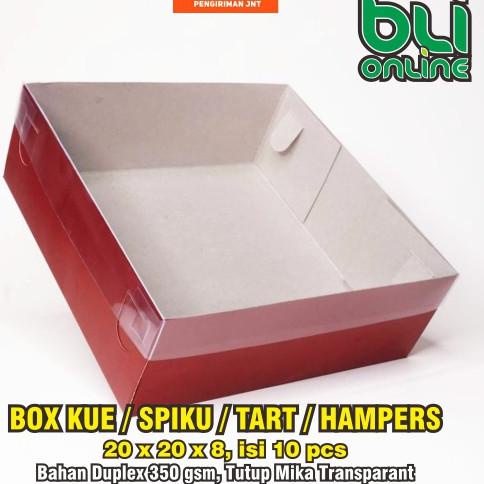 

Kejutan Terkini Box Kue 20x20x8 isi 10pcs / Dus Spiku / Roti / Tart / Pudding