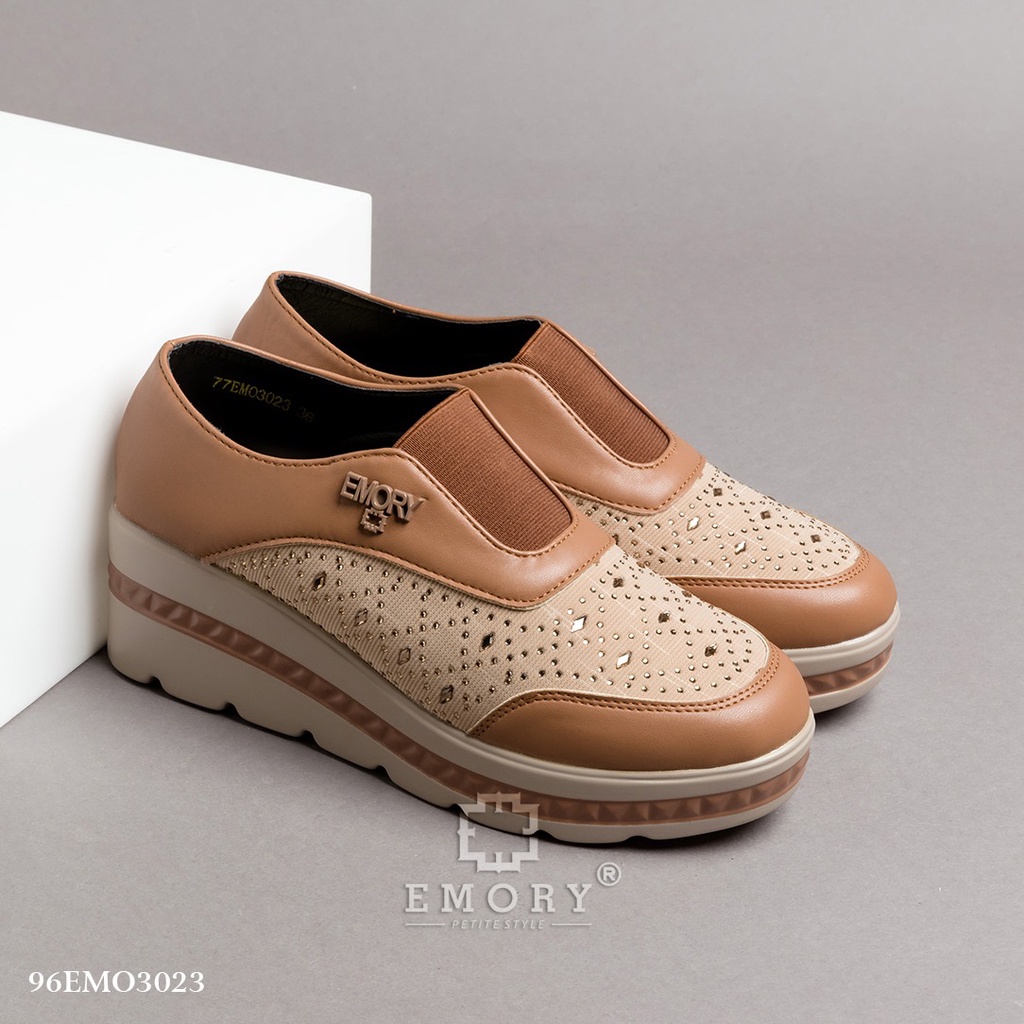 SEPATU WEDGES WANITA EMORYSTYLE  Ayra 96EMO 3023  TAN MB