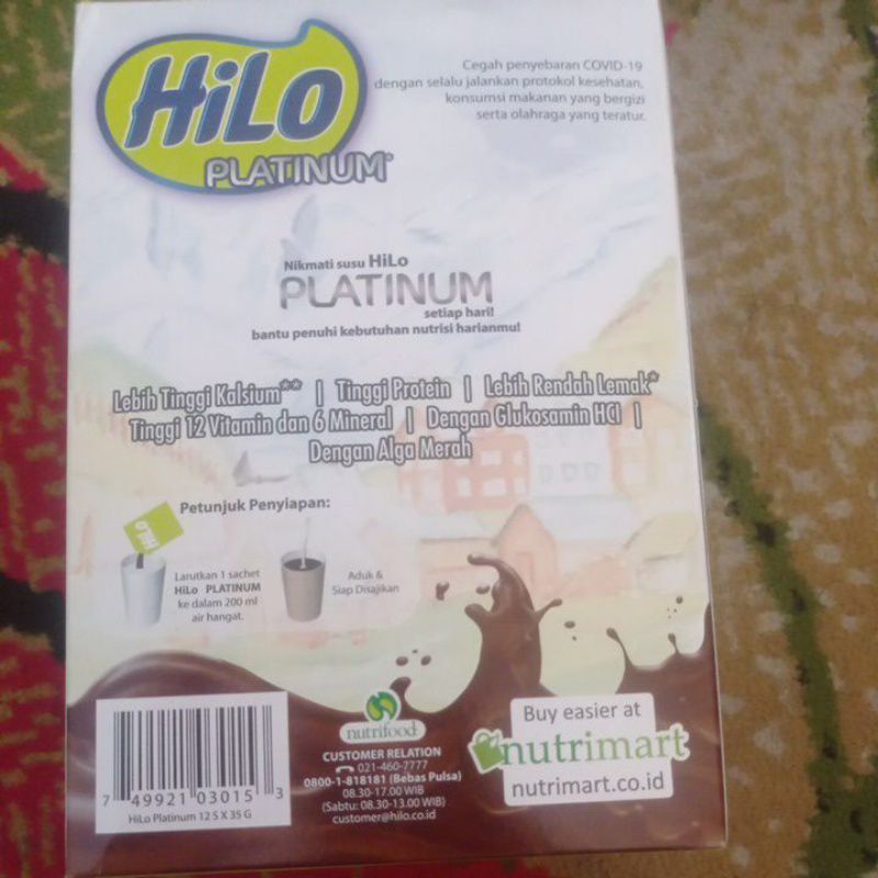 Hilo Platinum Swiss Chocolate 420g Exp 2024