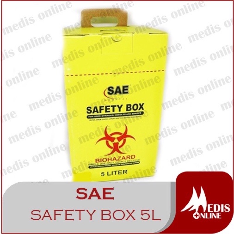 Jual Safety Box 5L / Tempat Sampah Medis Sampah Tajam / SAE Medical