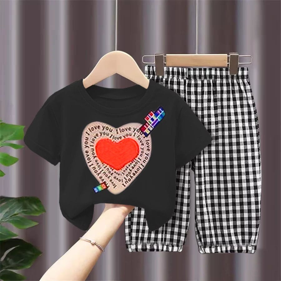 SETELAN ANAK BAJU KAOS ANAK BAHAN KATUN CELANA PANJANG TERBARU UMUR 1-5 TAHUN