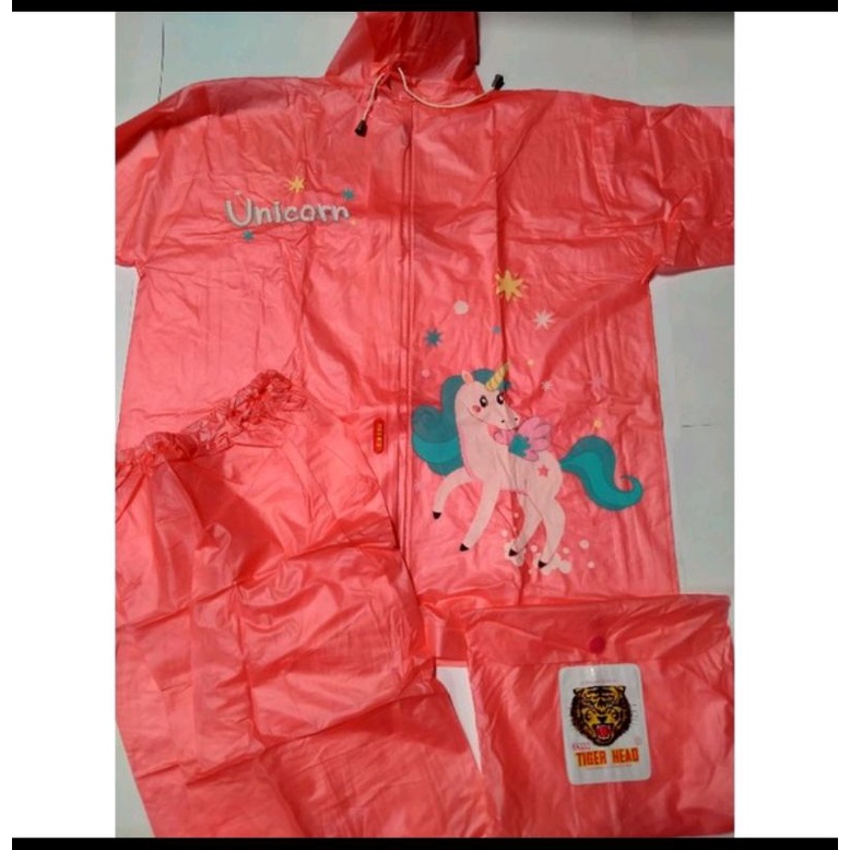 Jas Hujan Anak Remaja Tiger Head 68332 / Jas Hujan Remaja Warna Warni Anak SD / Mantel Anak Terlaris