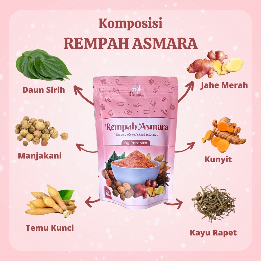 REMPAH ASMARA by PARANITA Ramuan Rempah Herbal Jamu Keputihan Kesehatan Wanita Pasca Melahirkan Perapat Perawat Miss V Vagina Kewanitaan